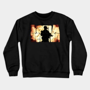 I am a Veteran Silhouette in the Fire Crewneck Sweatshirt